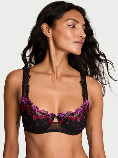 Victoria's Secret Very Sexy Cherry Pop Embroidery Uplift Balconette Bra In Multi