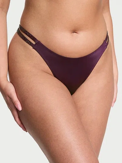 Victoria's Secret Very Sexy Double Shine Strap Smooth Thong Panty In Purple