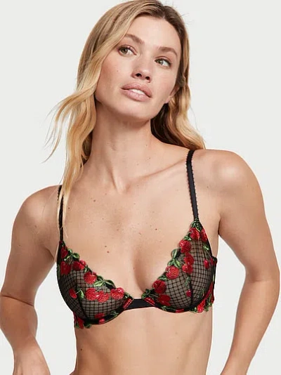 Victoria's Secret Very Sexy Embroidered Low-cut Demi Bra In Brown