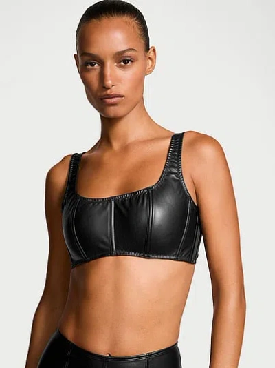 Victoria's Secret Very Sexy Faux Leather Mini Corset Top In Multi