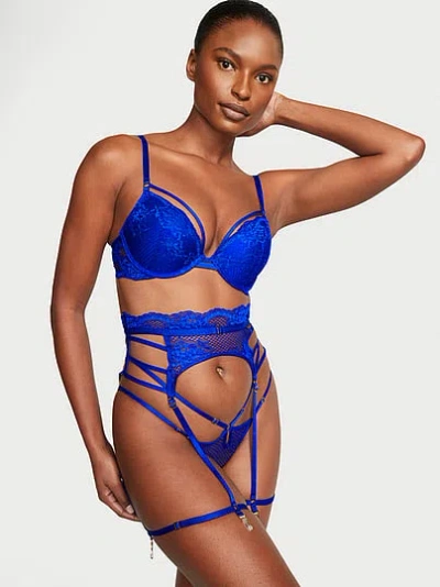 Victoria's Secret Very Sexy Fishnet Lace Garter Belt In Multi