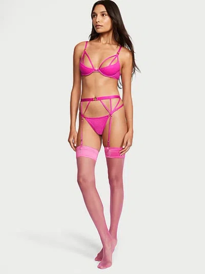 Victoria's Secret Very Sexy Icon By Strappy Logo Garter Belt In Pink