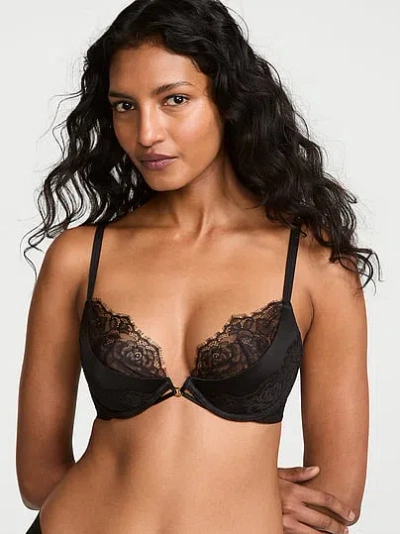 Victoria's Secret Very Sexy Low-cut Push-up Bra In Black
