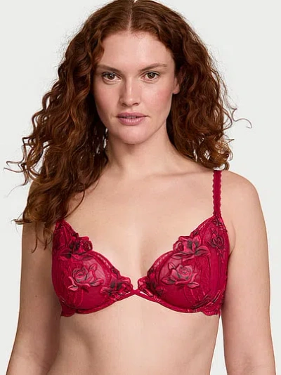 Victoria's Secret Very Sexy Red Rose Unlined Low-cut Demi Bra