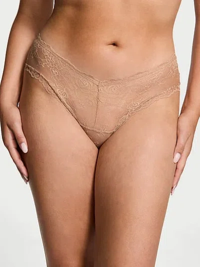 Victoria's Secret Very Sexy Rose Lace High-leg Cheeky Panty In Nude