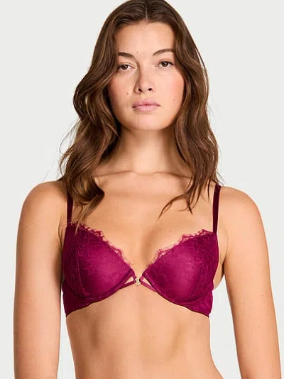 Victoria's Secret Very Sexy Rose Lace Lightly Lined Plunge Demi Bra In Pink