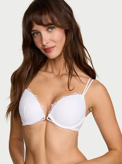 Victoria's Secret Very Sexy Rose Lace Push-up Bra In White