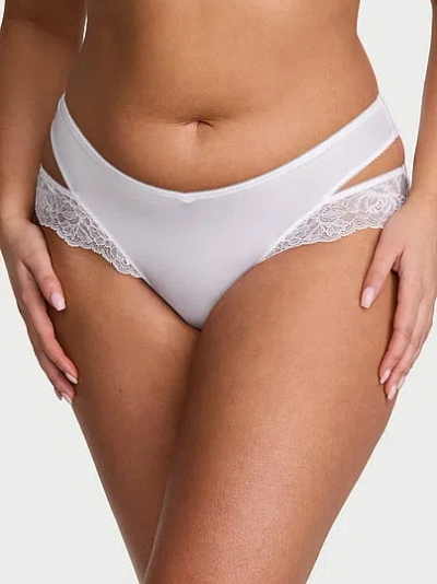 Victoria's Secret Very Sexy Rose Lace-trim Cut-out Cheeky Panty In White