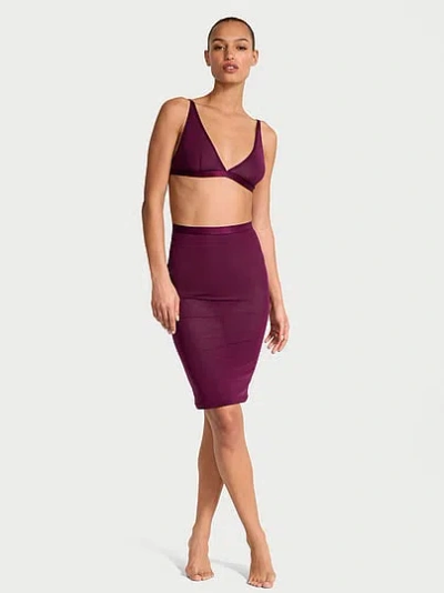 Victoria's Secret Very Sexy Sheer Knit Triangle Bralette & Tube Skirt Set In Purple