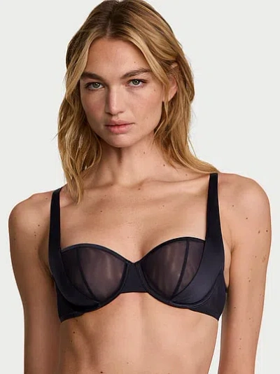 Victoria's Secret Very Sexy Sheer Reveal Unlined Balconette Bra In Blue
