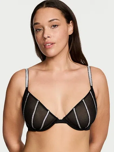 Victoria's Secret Very Sexy Sheer Shine Unlined Low-cut Demi Bra In Multi