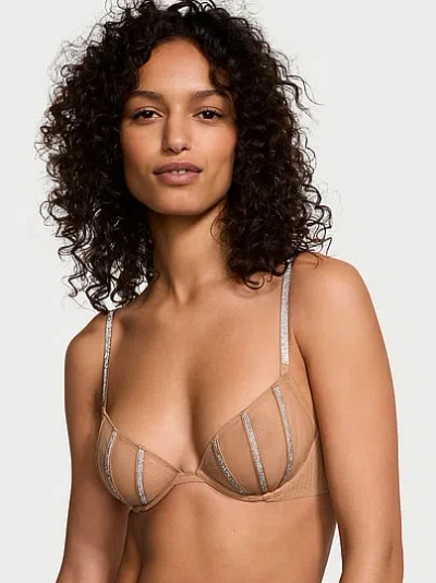 Victoria's Secret Very Sexy Sheer Shine Unlined Low-cut Demi Bra In Multi