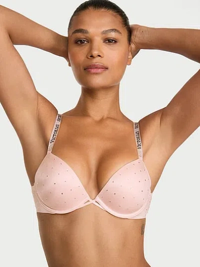 Victoria's Secret Very Sexy Shine Strap Dot Push-up Bra In Pink