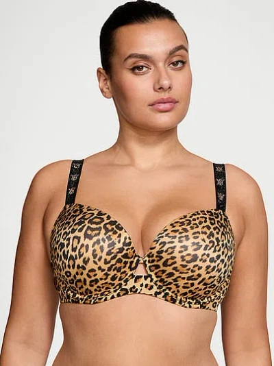 Victoria's Secret Very Sexy Shine Strap Lightly Lined Demi Bra In Animal Print