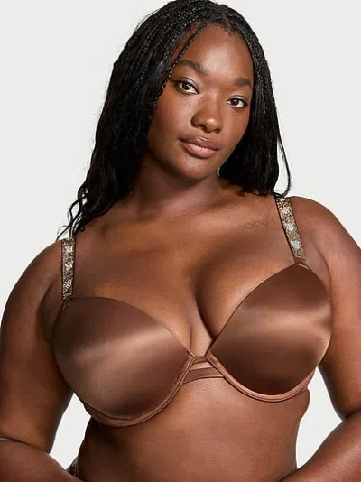 Victoria's Secret Very Sexy Shine Strap Smooth Push-up Bra In Brown