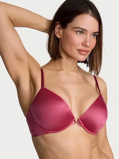 Victoria's Secret Very Sexy Smooth Lightly Lined Plunge Demi Bra In Burgundy