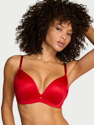 Victoria's Secret Very Sexy So Obsessed Smooth Wireless Push-up Bra In Red