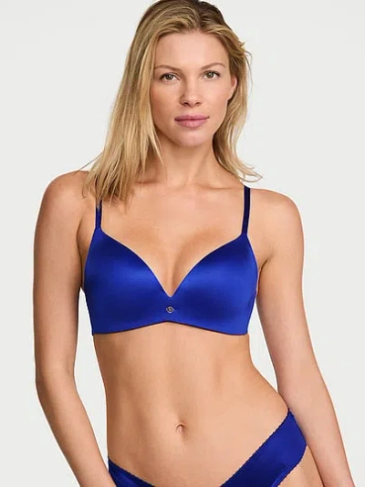 Victoria's Secret Very Sexy So Obsessed Smooth Wireless Push-up Bra In Blue
