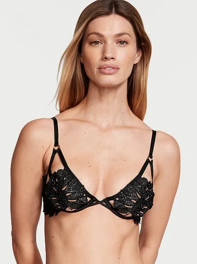 Victoria's Secret Very Sexy Tropical Leaf Semi-open Low-cut Demi Bra In Multi