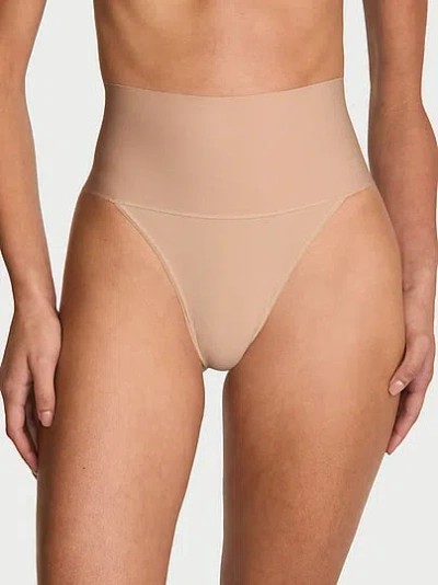 Victoria's Secret Vs X Leonisa High-waist Thong Shaper In Beige