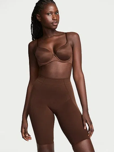 Victoria's Secret Vs X Leonisa Mid-rise Shaper Short In Brown
