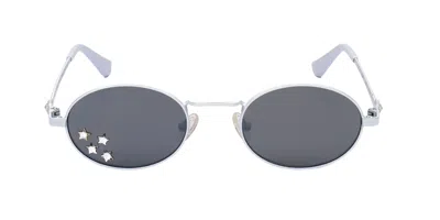 Victoria's Secret Vs0005 16c Women's Sunglasses Silver Size 47 In Blue