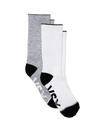 Victoria's Secret Vsx 2-pack Crew Socks In White