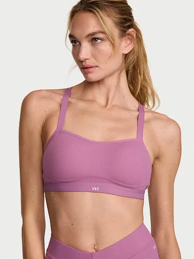 Victoria's Secret Vsx Angel™ Elevate Rib Sports Bra In Purple