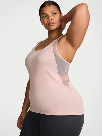 Victoria's Secret Vsx Cotton Jersey Racerback Tank Top In Pink