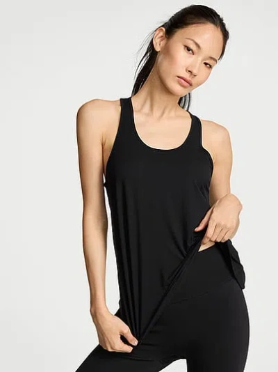 Victoria's Secret Vsx Drapey Knit Tank Top In Black