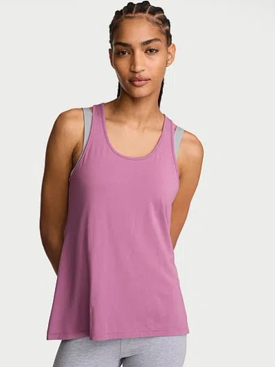 Victoria's Secret Vsx Drapey Knit Tank Top In Purple
