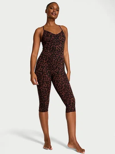 Victoria's Secret Vsx Elevate™ Crop Catsuit In Animal Print