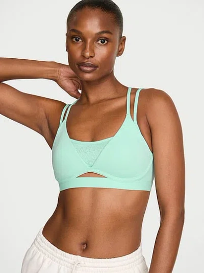 Victoria's Secret Vsx Elevate™ Hot Zones Strappy Plunge Sports Bra In Blue