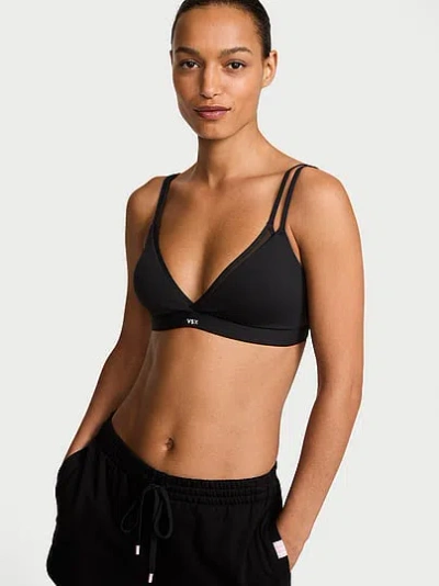 Victoria's Secret Vsx Elevate™ Layered Triangle Sports Bra In Black