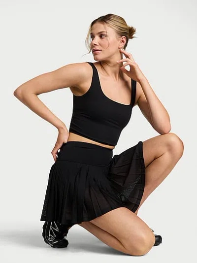Victoria's Secret Vsx Elevate™ Mesh Tennis Skirt In Black
