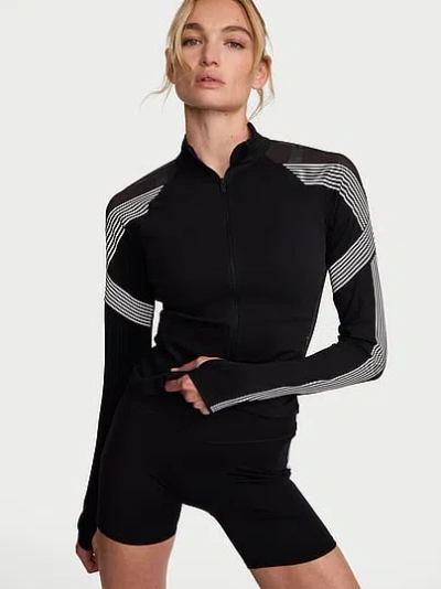 Victoria's Secret Vsx Elevate™ Refined Contours Full-zip Jacket In Black