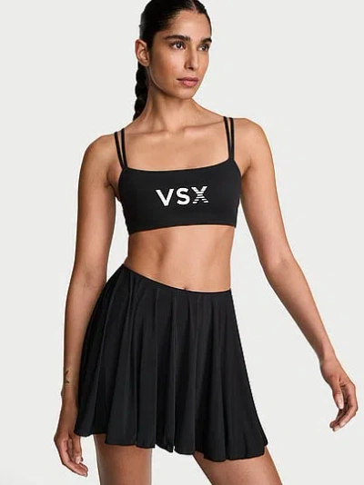 Victoria's Secret Vsx Elevate™ Sheer Radiance Active Skirt In Black