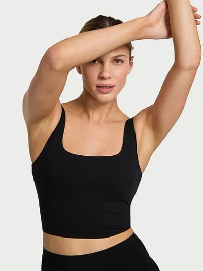 Victoria's Secret Vsx Elevate™ Square-neck Bra Top In Black