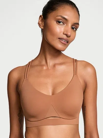 Victoria's Secret Vsx Elevate™ Strappy-comfort Sports Bra In Brown