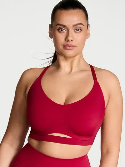 Victoria's Secret Vsx Elevateâ¢ Strappy-comfort Sports Bra In Red
