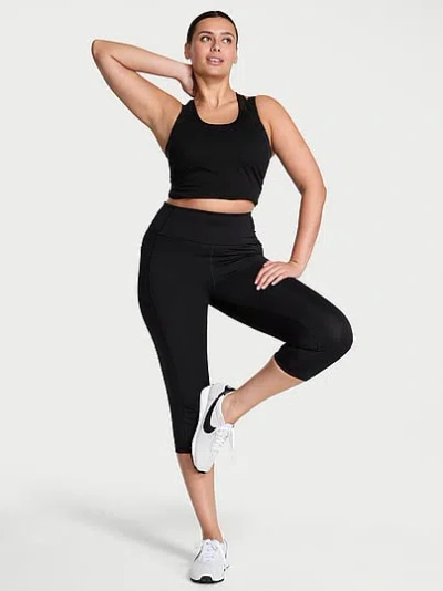 Victoria's Secret Vsx Essential Pocket Capri Legging In Black