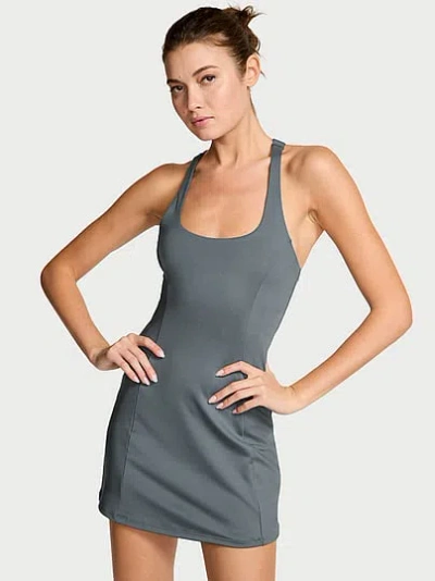 Victoria's Secret Vsx Essential Racerback Dress In Gray