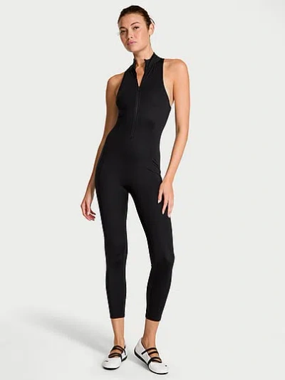 Victoria's Secret Vsx Essential Racerback Jumpsuit In Black