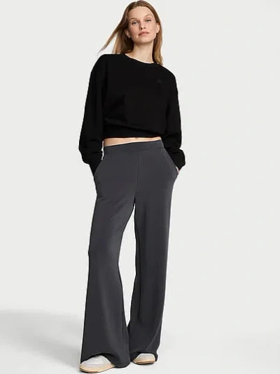 Victoria's Secret Vsx Featherweight Knit Wide-leg Pant In Black