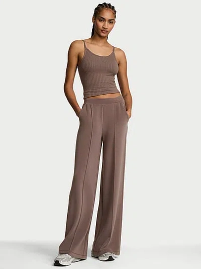 Victoria's Secret Vsx Featherweight Knit Wide-leg Pant In Gray