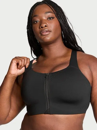 Victoria's Secret Vsx Featherweight Max™ Front-close Sports Bra In Black
