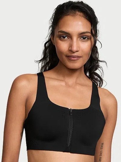 Victoria's Secret Vsx Featherweight Max™ Front-close Sports Bra In Black