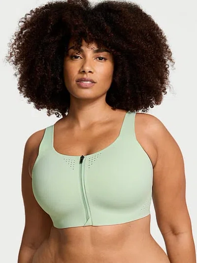 Victoria's Secret Vsx Featherweight Max™ Front-close Sports Bra In Green