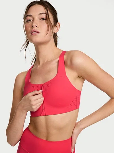Victoria's Secret Vsx Featherweight Max™ Front-close Sports Bra In Pink