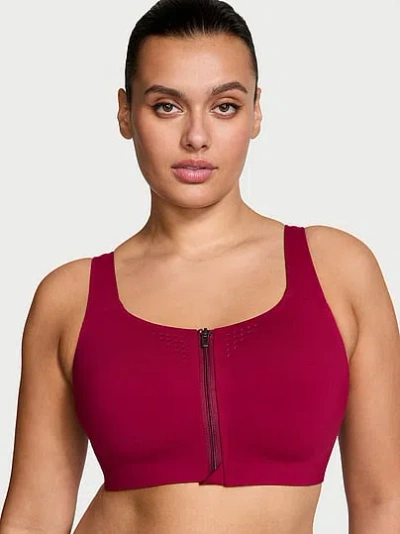 Victoria's Secret Vsx Featherweight Max™ Front-close Sports Bra In Red